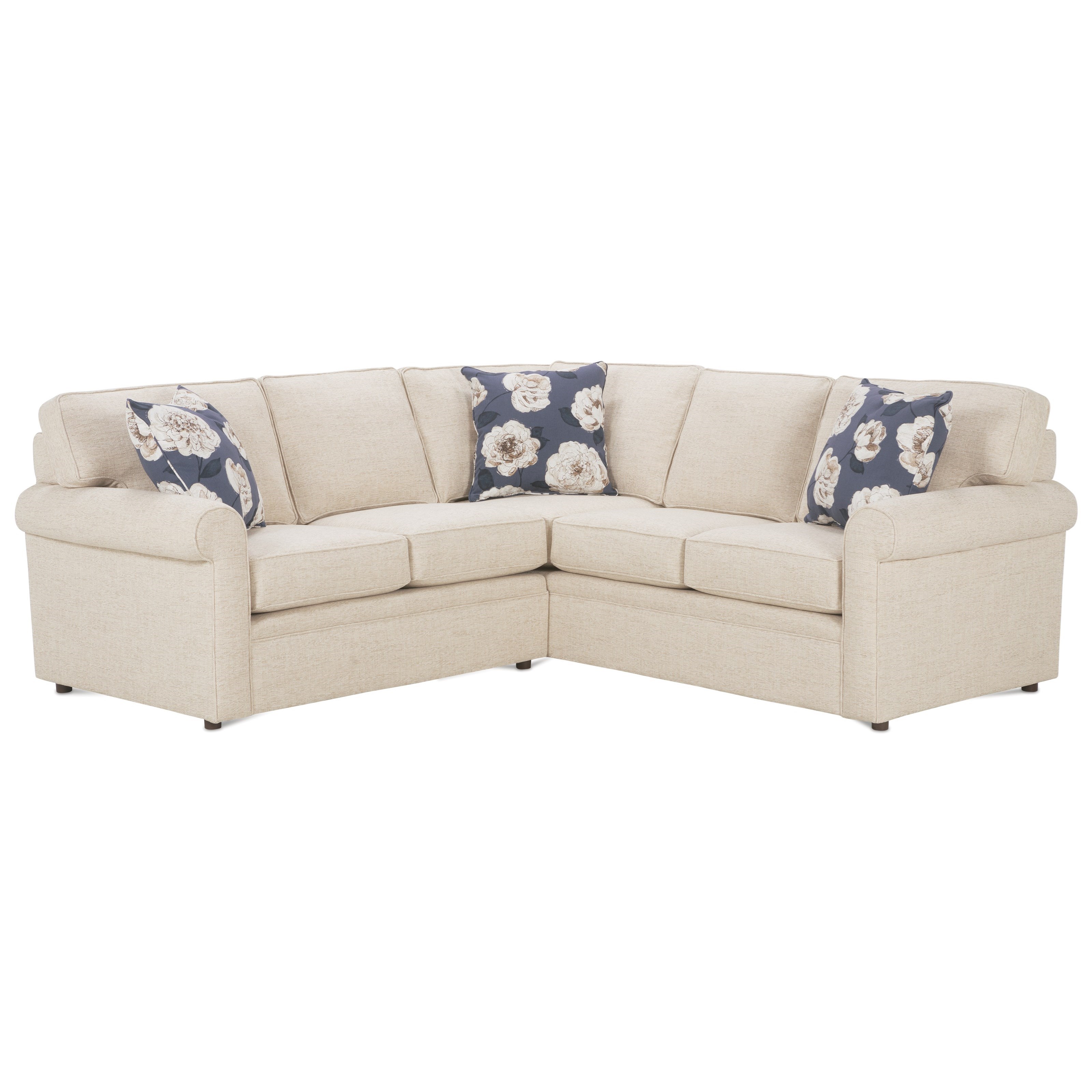 Rowe Brentwood Rolled Arm Sectional Sofa AHFA Sectional Sofas